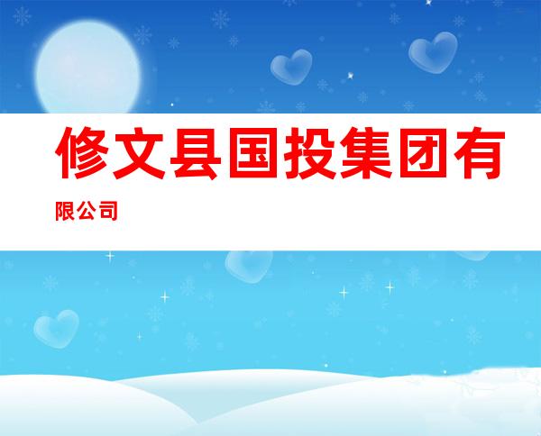 修文县国投集团有限公司