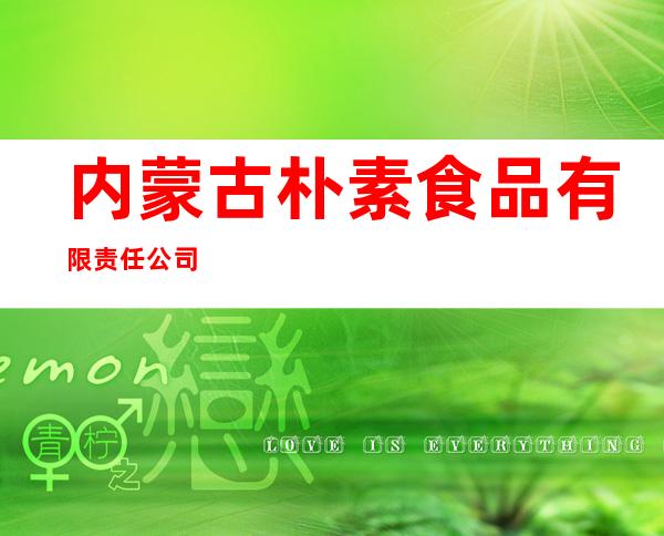 内蒙古朴素食品有限责任公司