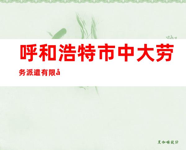 呼和浩特市中大劳务派遣有限公司
