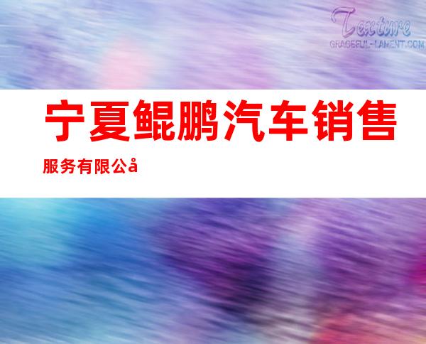 宁夏鲲鹏汽车销售服务有限公司