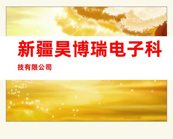 新疆昊博瑞电子科技有限公司
