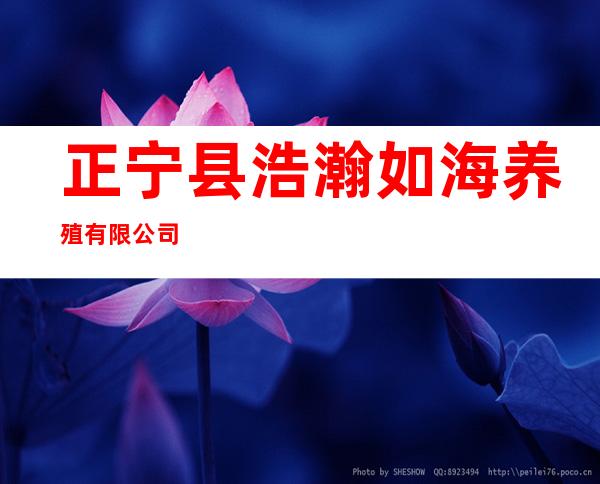 正宁县浩瀚如海养殖有限公司