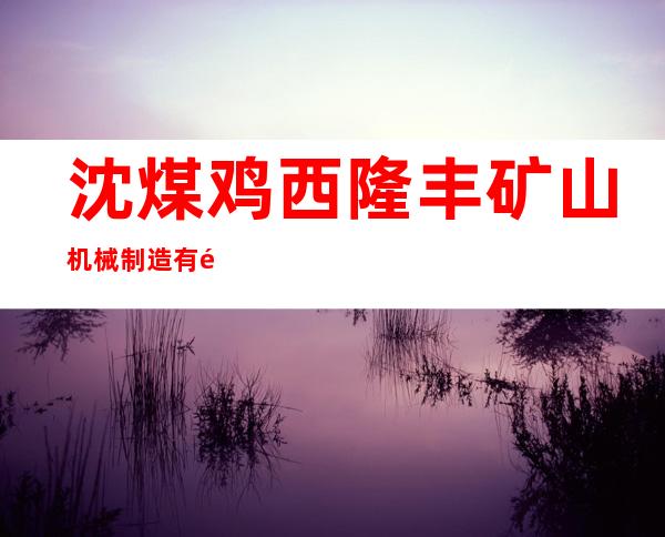 沈煤鸡西隆丰矿山机械制造有限公司
