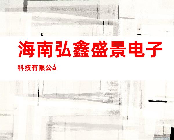 海南弘鑫盛景电子科技有限公司