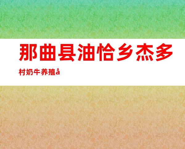 那曲县油恰乡杰多村奶牛养殖农民专业合作社