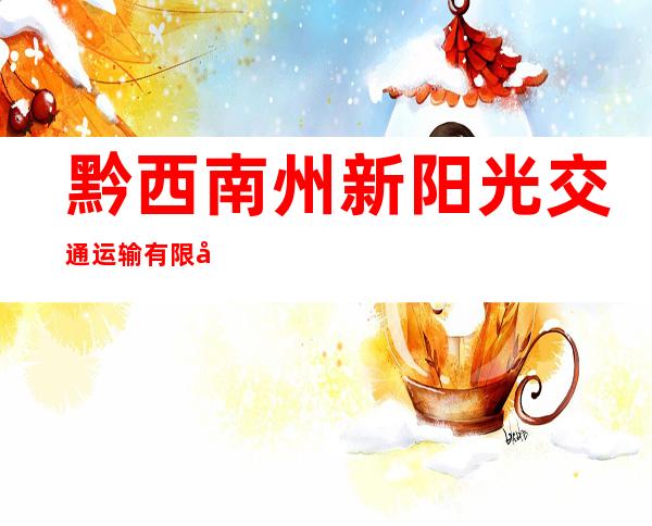 黔西南州新阳光交通运输有限公司